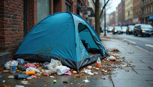 North Carolina homeless encampment